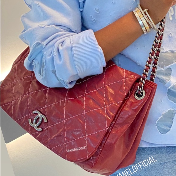 100% Authentic Red Chanel Satchel/Crossbody - Picture 1 of 9